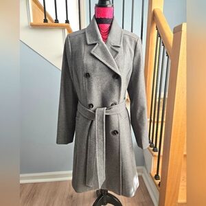 Express‎ Women's Gray Double-Breasted Coat - Large NWT